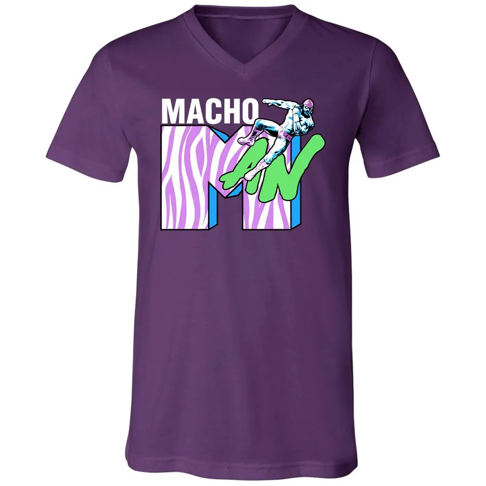 Unisex V-Neck T-Shirt - 8HRYNJ3D - Team Purple - 9
