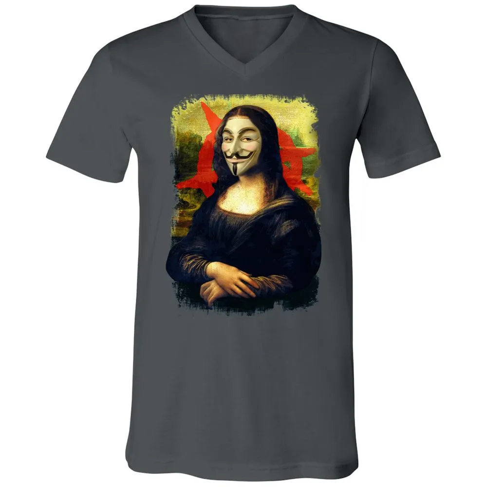 Unisex V-Neck T-Shirt - 85HE9J4U - Asphalt - 12