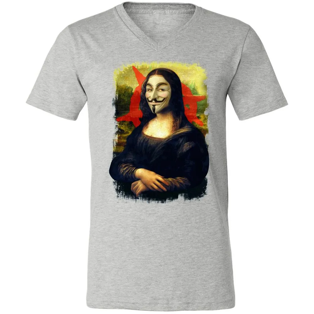 Unisex V-Neck T-Shirt - 85HE9J4U - Athletic Heather - 7