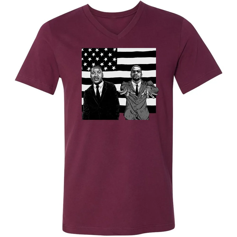 Unisex V-Neck T-Shirt - AVUN24JG - Maroon - 6