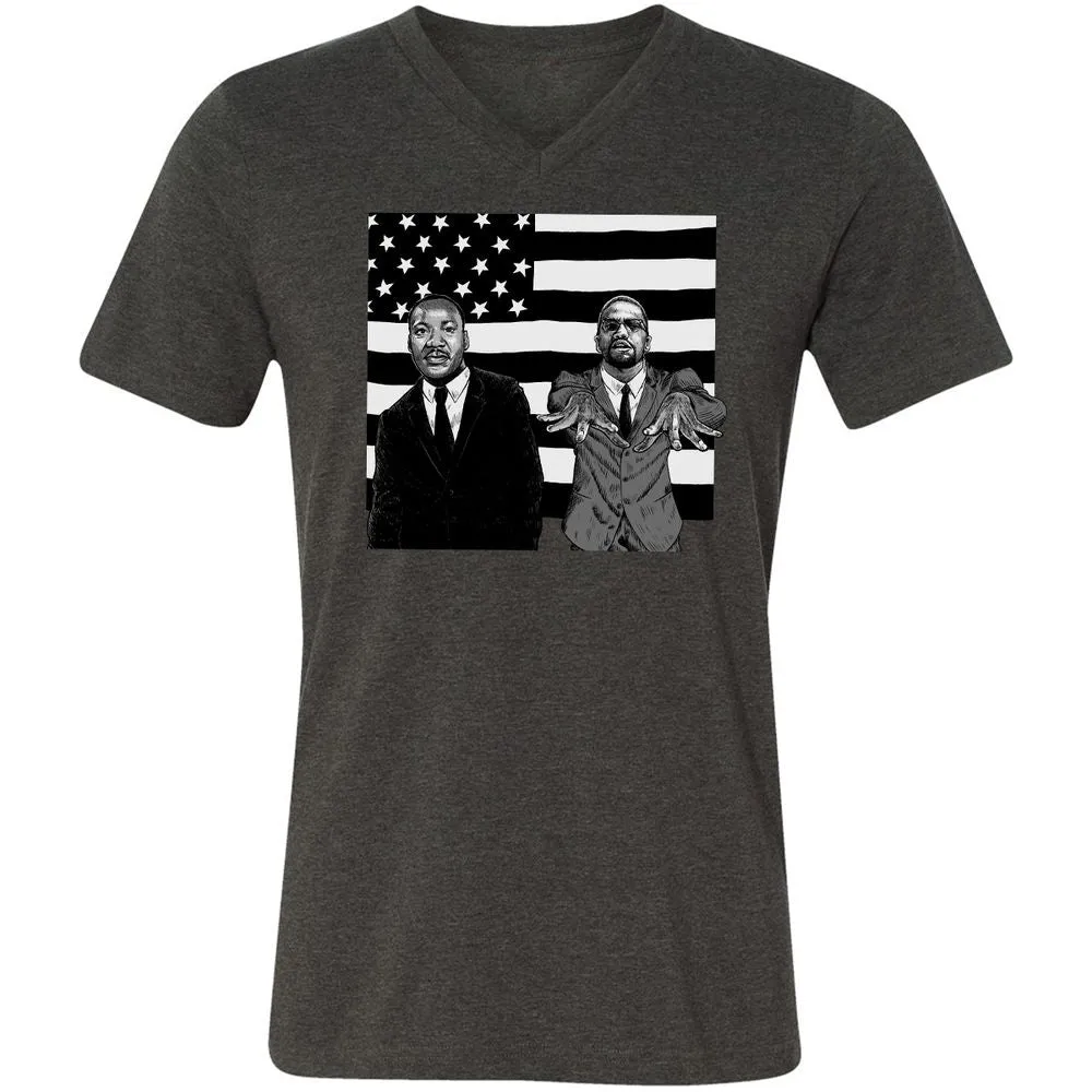 Unisex V-Neck T-Shirt - AVUN24JG - Dark Grey Heather - 8