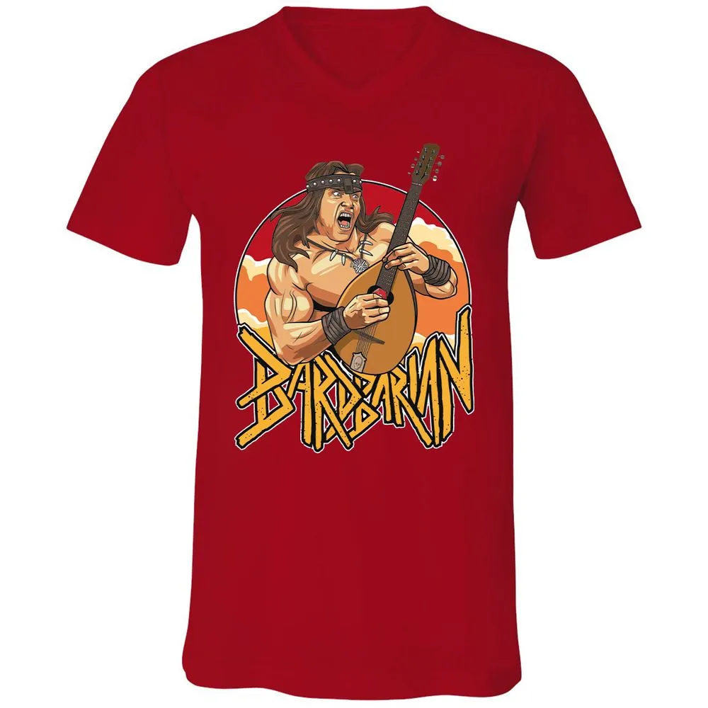 Unisex V-Neck T-Shirt - CMHRVR92 - Red - 3