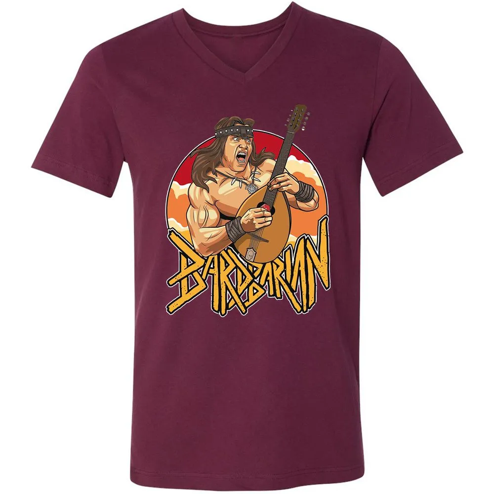 Unisex V-Neck T-Shirt - CMHRVR92 - Maroon - 6