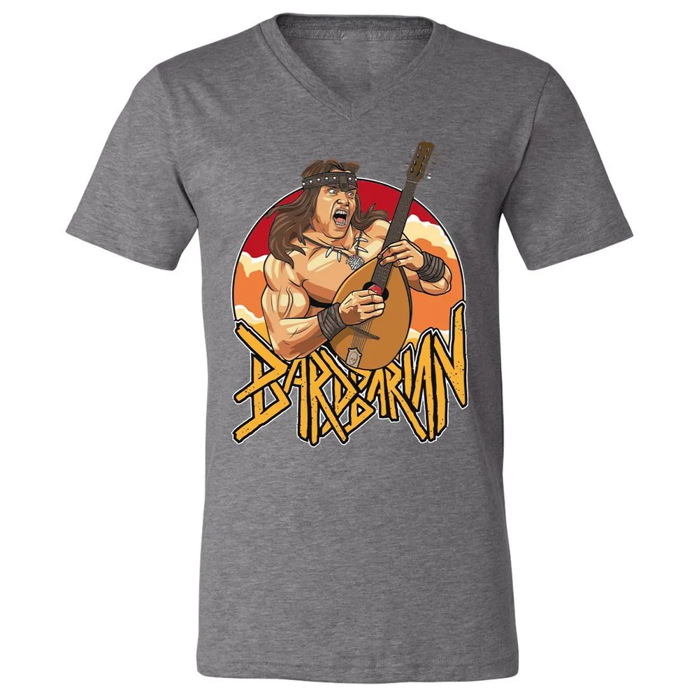 Unisex V-Neck T-Shirt - CMHRVR92 - Deep Heather - 13