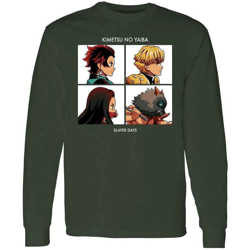 Long Sleeve T-Shirt - 5XVVG6Y4 - Forest Green - 4