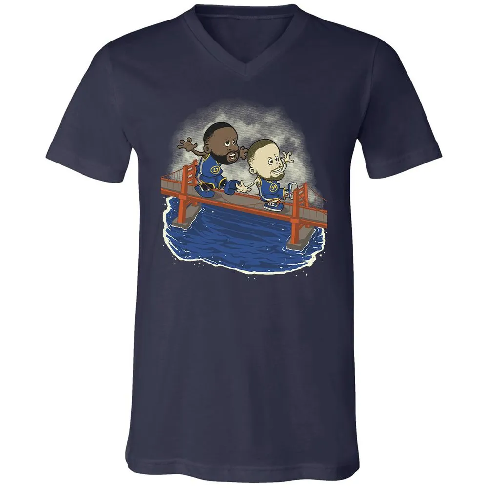 Unisex V-Neck T-Shirt - UJ31YLGE - Navy - 2
