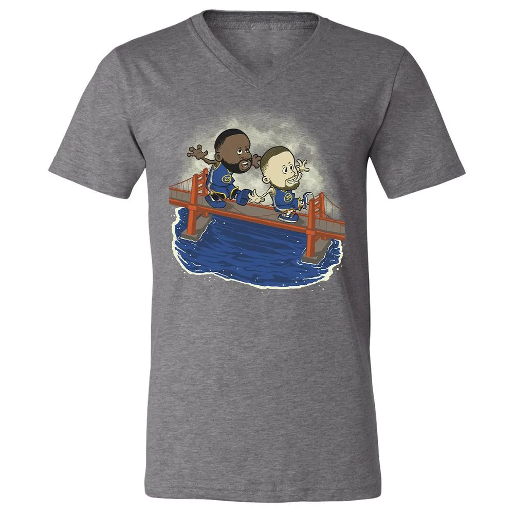 Unisex V-Neck T-Shirt - UJ31YLGE - Deep Heather - 13