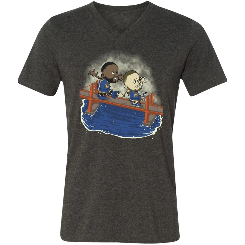 Unisex V-Neck T-Shirt - UJ31YLGE - Dark Grey Heather - 8