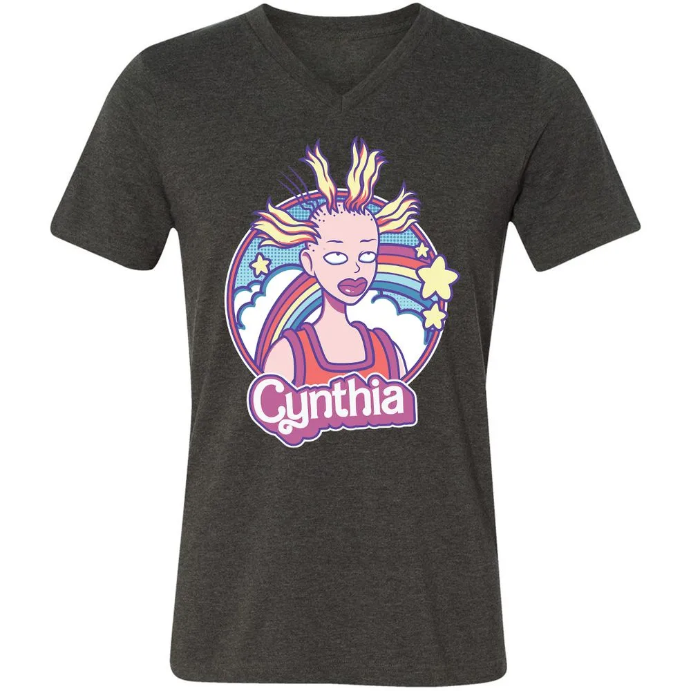Unisex V-Neck T-Shirt - XKX7HKH4 - Dark Grey Heather - 8
