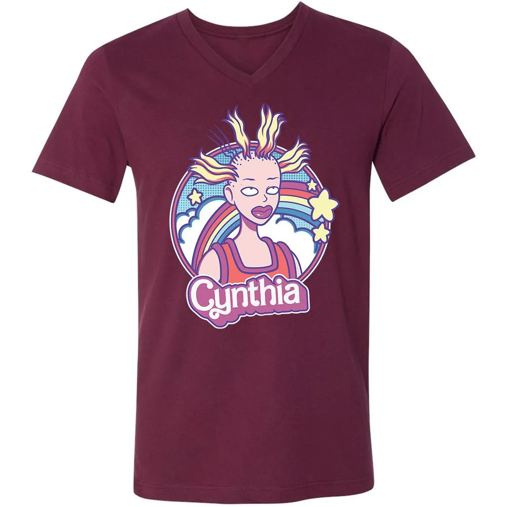 Unisex V-Neck T-Shirt - XKX7HKH4 - Maroon - 6