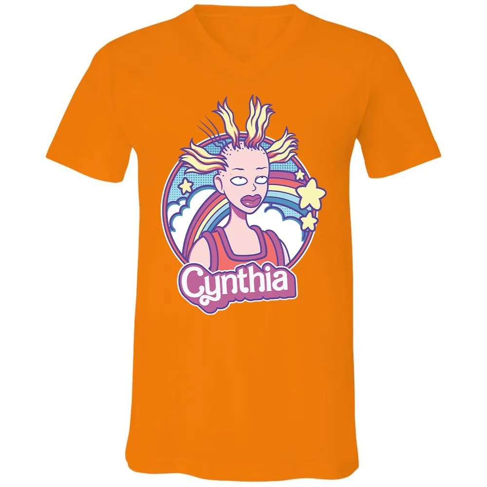 Unisex V-Neck T-Shirt - XKX7HKH4 - Orange - 11