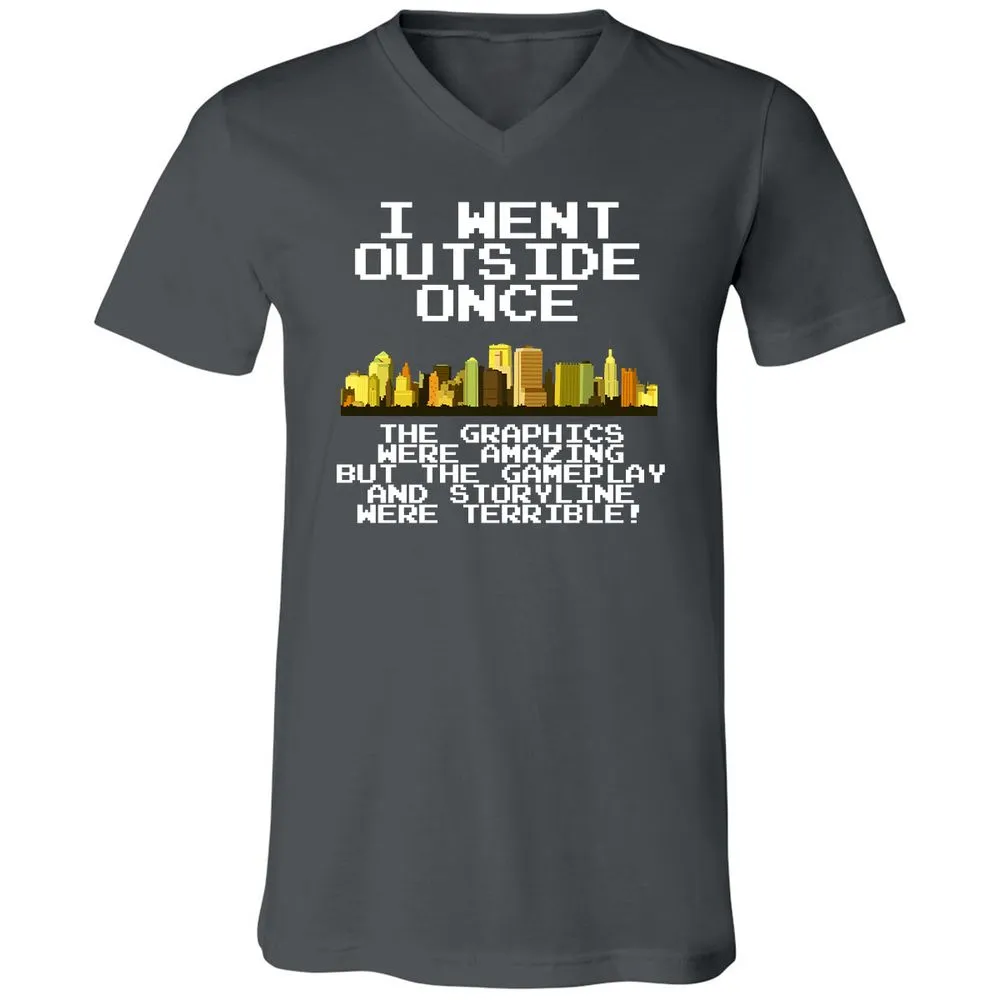 Unisex V-Neck T-Shirt - 991E19XM - Asphalt - 12
