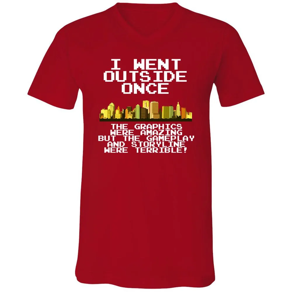 Unisex V-Neck T-Shirt - 991E19XM - Red - 3