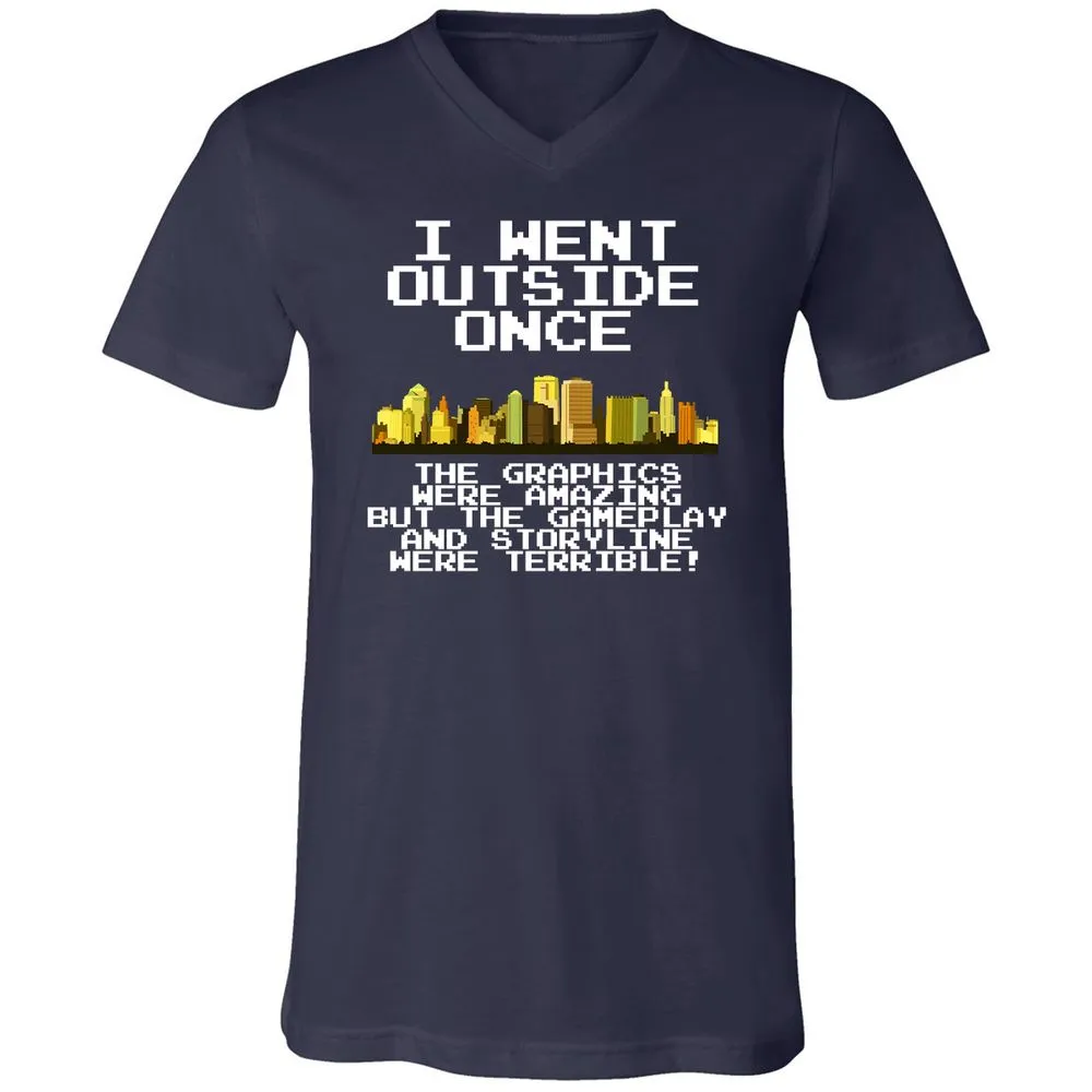 Unisex V-Neck T-Shirt - 991E19XM - Navy - 2