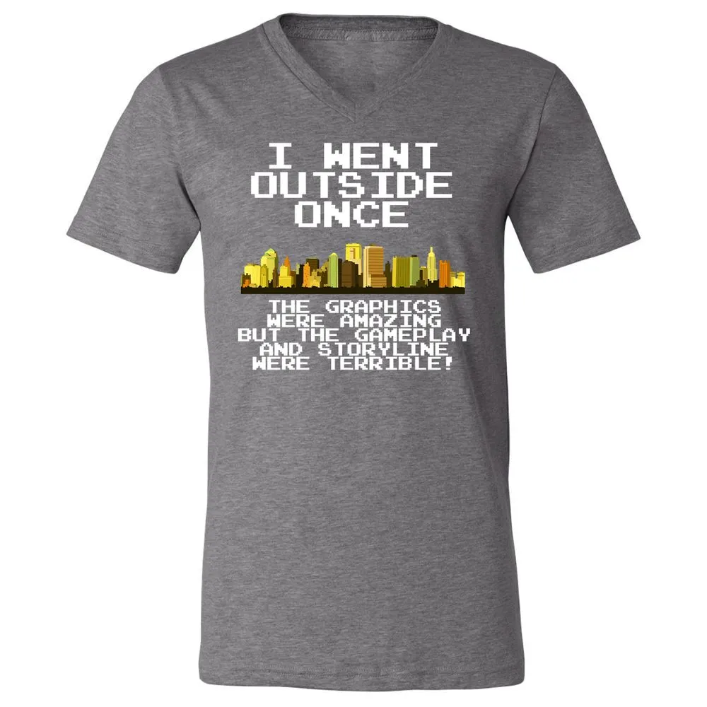 Unisex V-Neck T-Shirt - 991E19XM - Deep Heather - 13