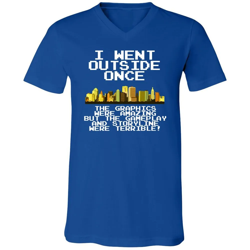 Unisex V-Neck T-Shirt - 991E19XM - True Royal - 4