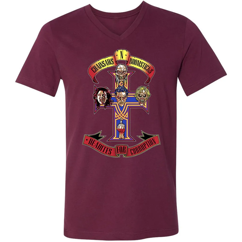 Unisex V-Neck T-Shirt - M7LRNMSD - Maroon - 6