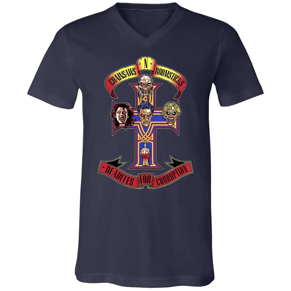 Unisex V-Neck T-Shirt - M7LRNMSD - Navy - 2