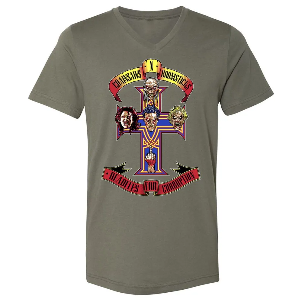 Unisex V-Neck T-Shirt - M7LRNMSD - Military Green - 10
