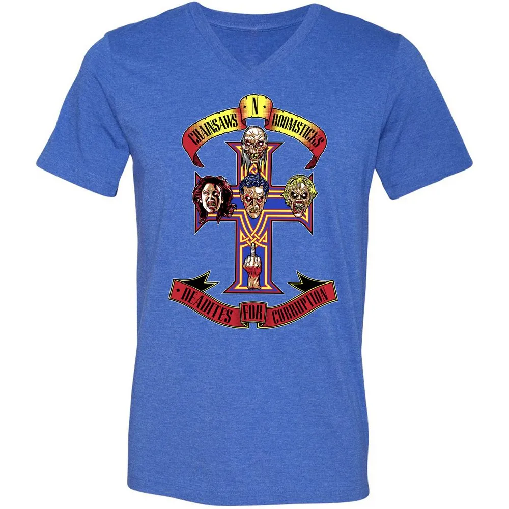 Unisex V-Neck T-Shirt - M7LRNMSD - Heather True Royal - 14