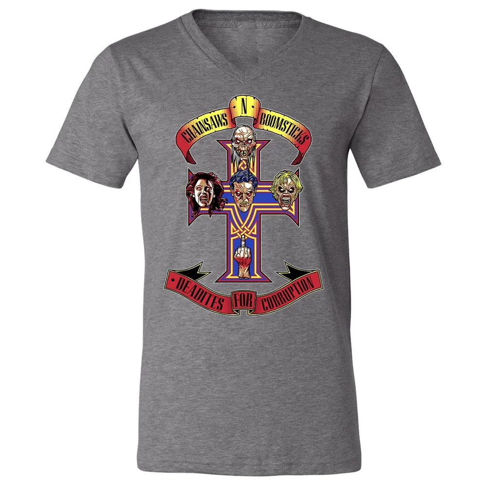 Unisex V-Neck T-Shirt - M7LRNMSD - Deep Heather - 13