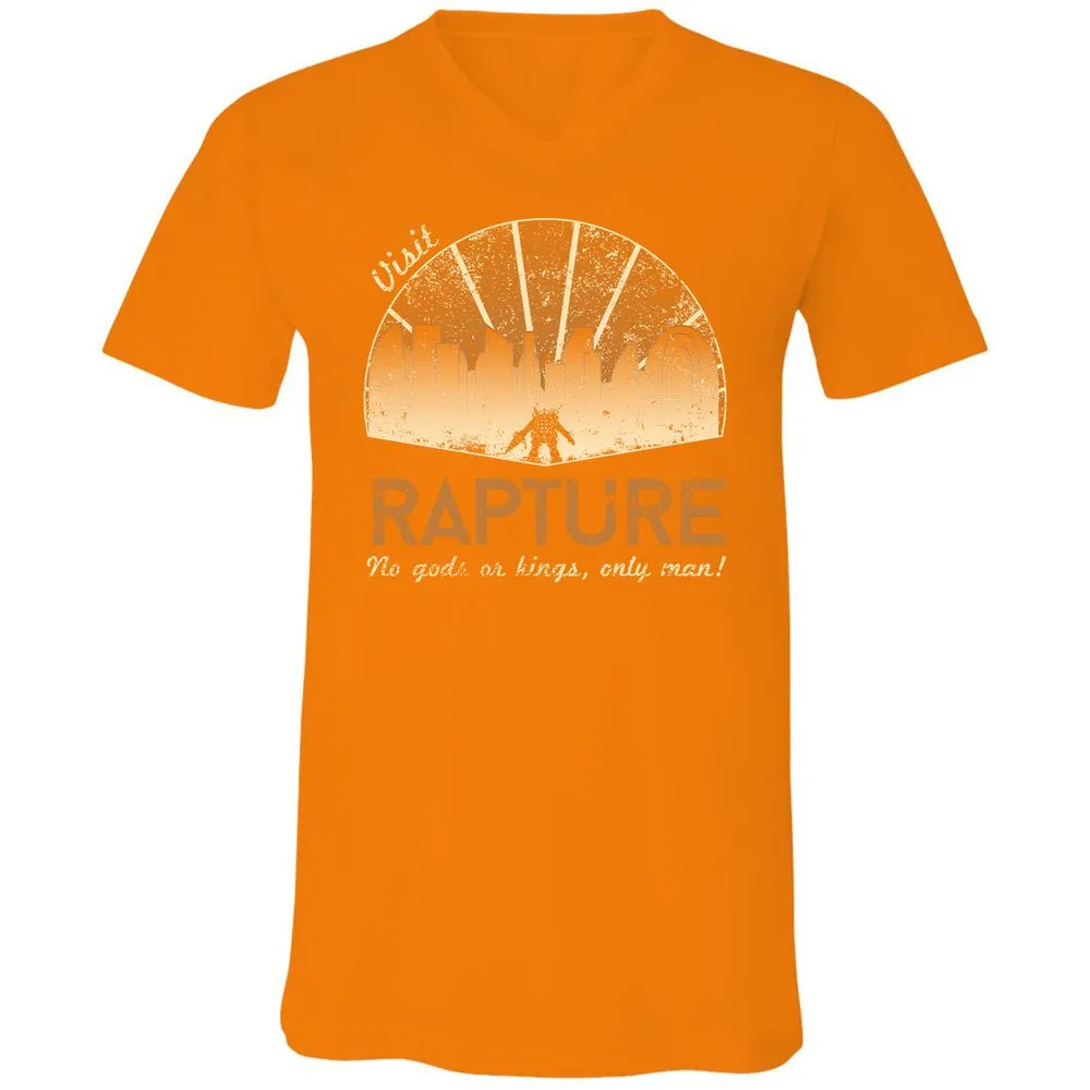 Unisex V-Neck T-Shirt - 1EGHDXGF - Orange - 11
