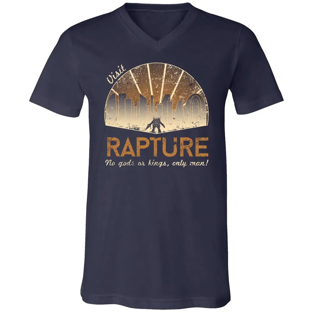 Unisex V-Neck T-Shirt - 1EGHDXGF - Navy - 2