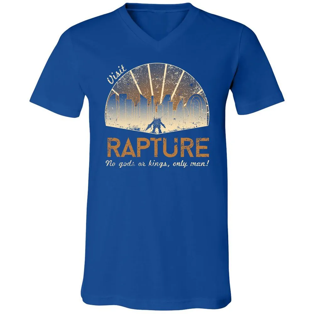 Unisex V-Neck T-Shirt - 1EGHDXGF - True Royal - 4