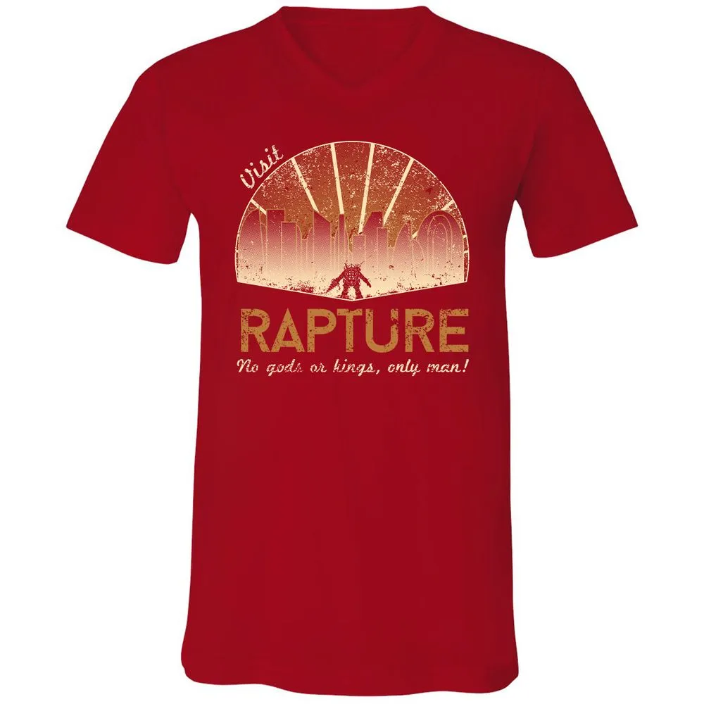 Unisex V-Neck T-Shirt - 1EGHDXGF - Red - 3