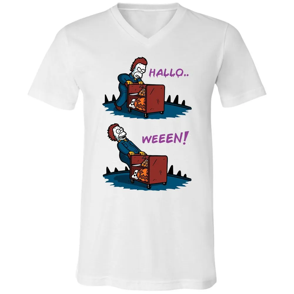 Unisex V-Neck T-Shirt - MMVAQEWT - White - 5