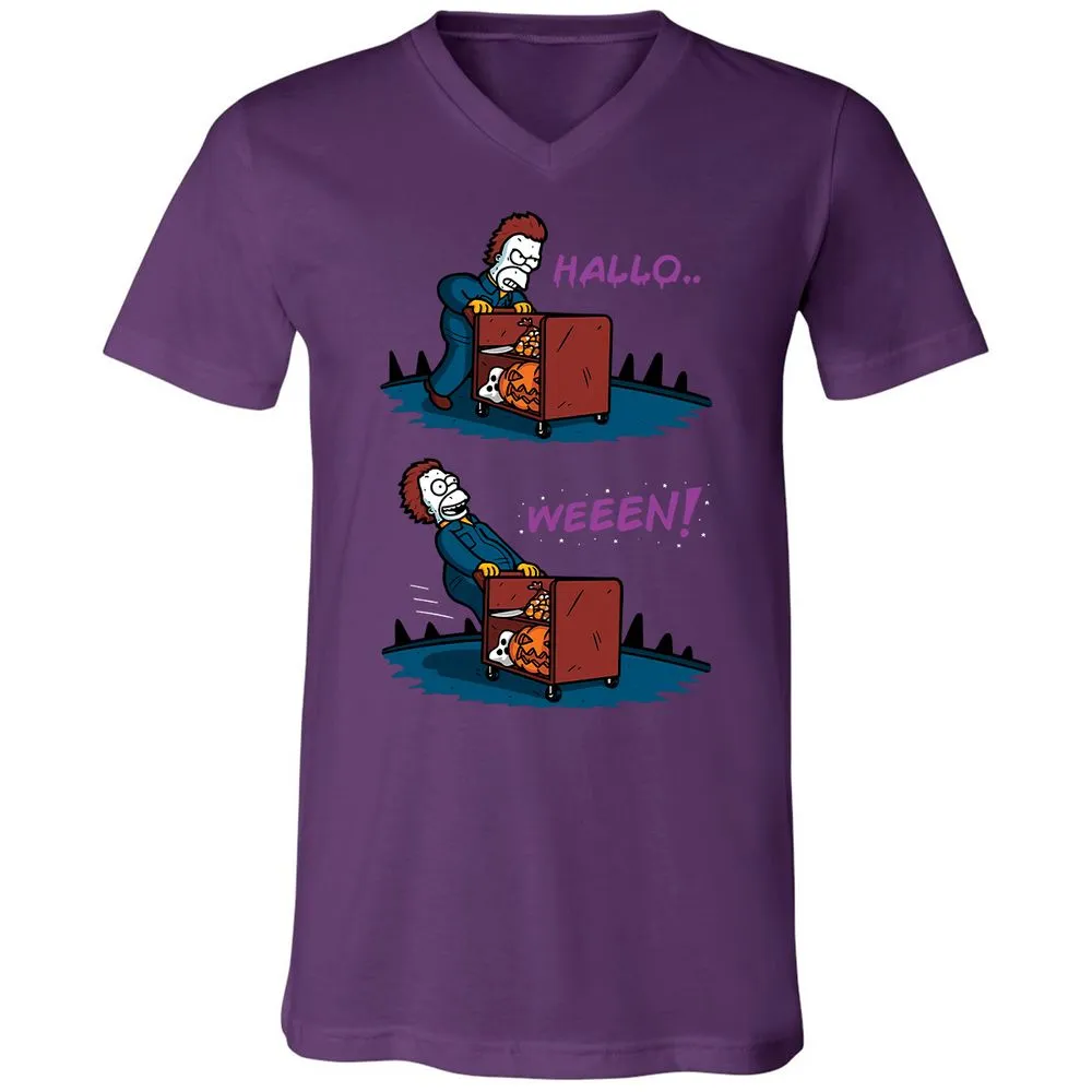 Unisex V-Neck T-Shirt - MMVAQEWT - Team Purple - 9