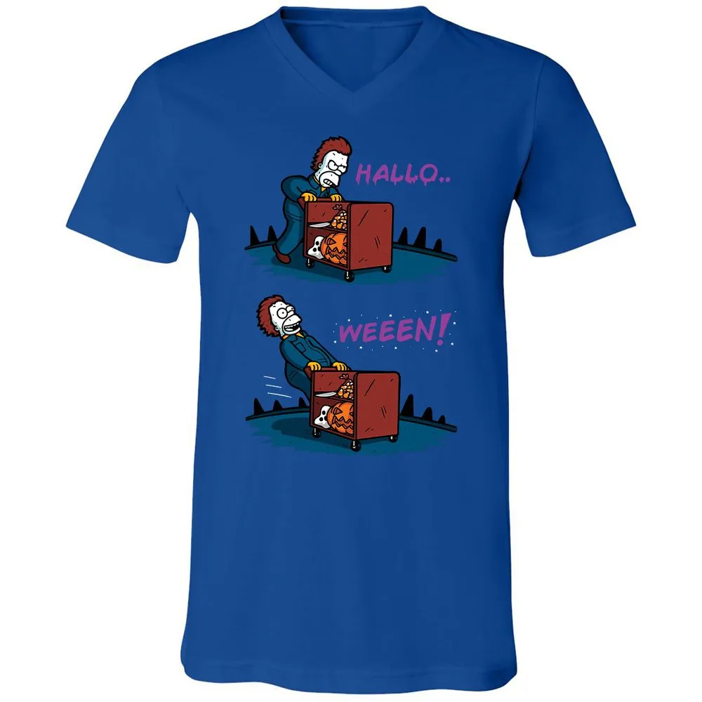 Unisex V-Neck T-Shirt - MMVAQEWT - True Royal - 4