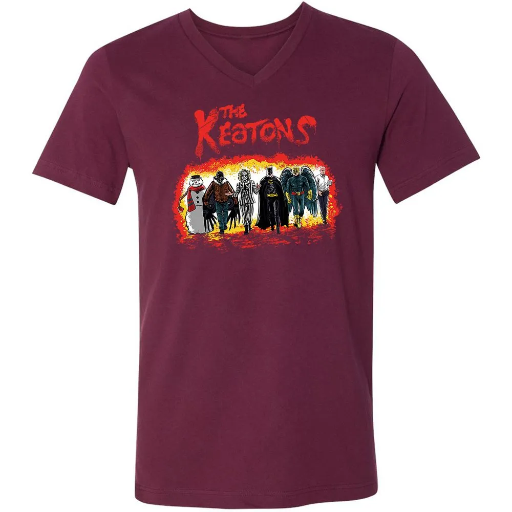 Unisex V-Neck T-Shirt - HPH87CCH - Maroon - 6