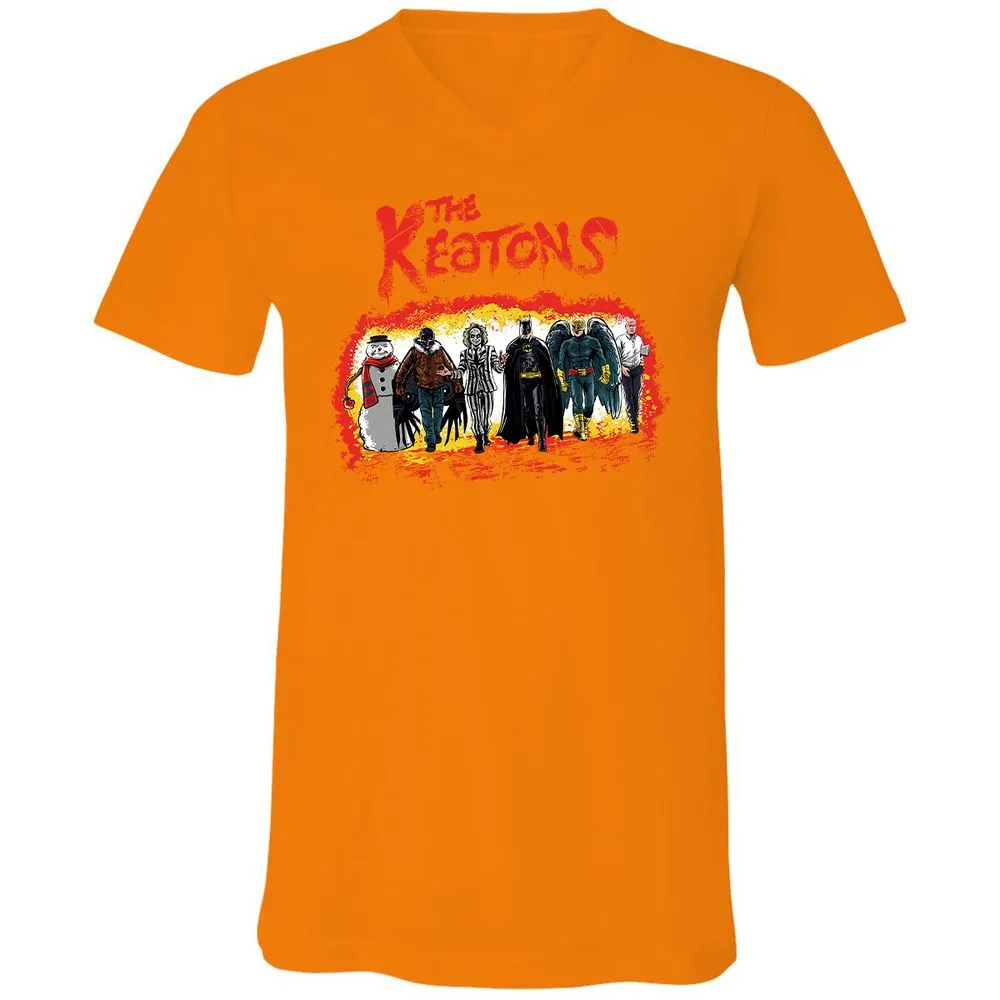 Unisex V-Neck T-Shirt - HPH87CCH - Orange - 11