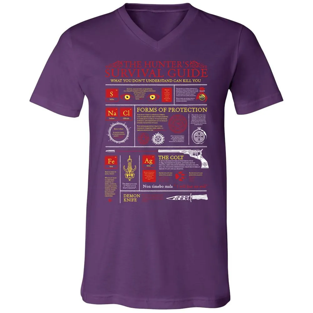 Unisex V-Neck T-Shirt - 674EM5HJ - Team Purple - 9