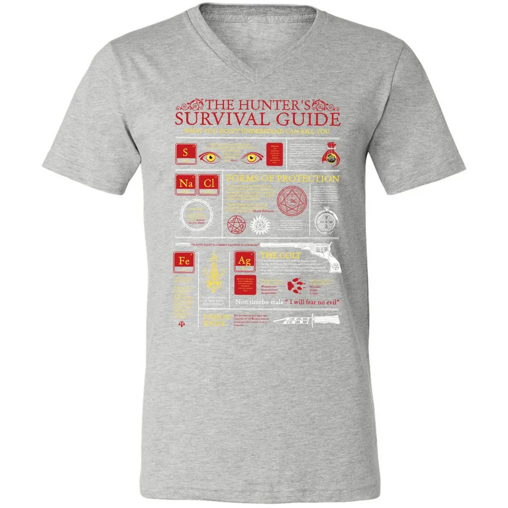 Unisex V-Neck T-Shirt - 674EM5HJ - Athletic Heather - 7