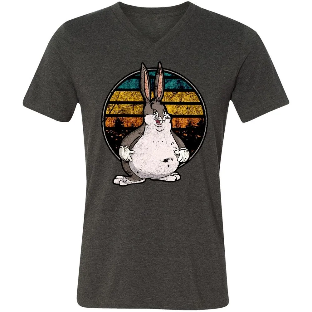 Unisex V-Neck T-Shirt - AMR9BWRT - Dark Grey Heather - 8
