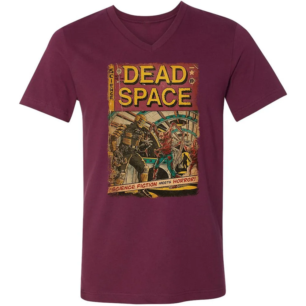Unisex V-Neck T-Shirt - 7Y1W5J86 - Maroon - 6