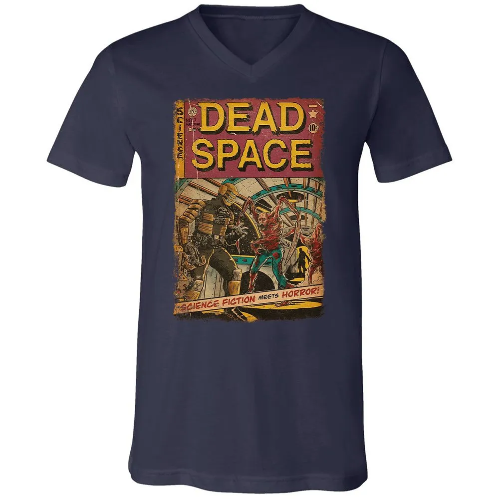 Unisex V-Neck T-Shirt - 7Y1W5J86 - Navy - 2