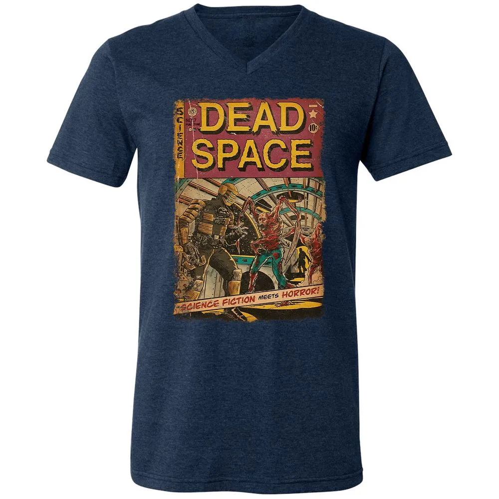 Unisex V-Neck T-Shirt - 7Y1W5J86 - Heather Navy - 15