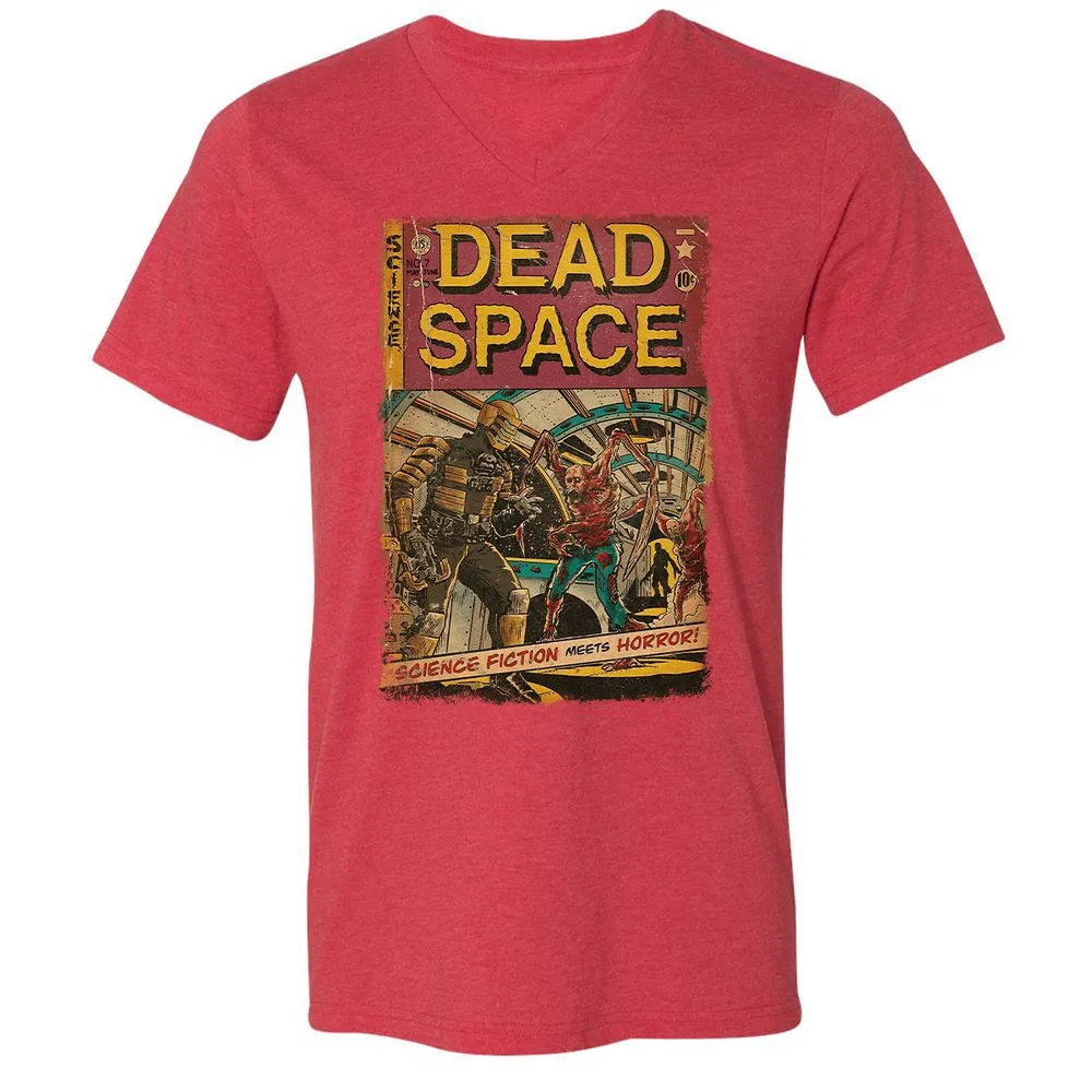 Unisex V-Neck T-Shirt - 7Y1W5J86 - Heather Red - 16