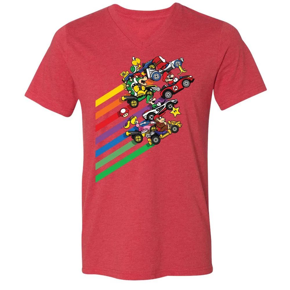 Unisex V-Neck T-Shirt - FB6G6S4G - Heather Red - 16