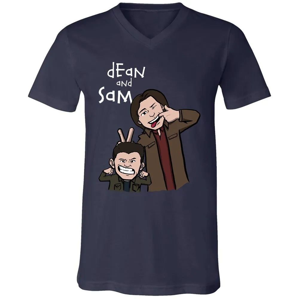 Unisex V-Neck T-Shirt - FKY5WHW4 - Navy - 2