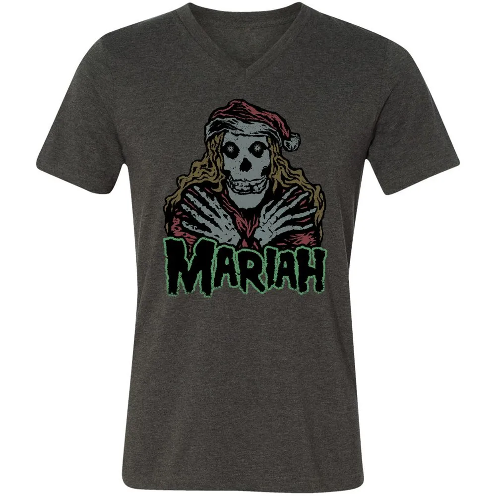 Unisex V-Neck T-Shirt - ELDR5SZF - Dark Grey Heather - 8