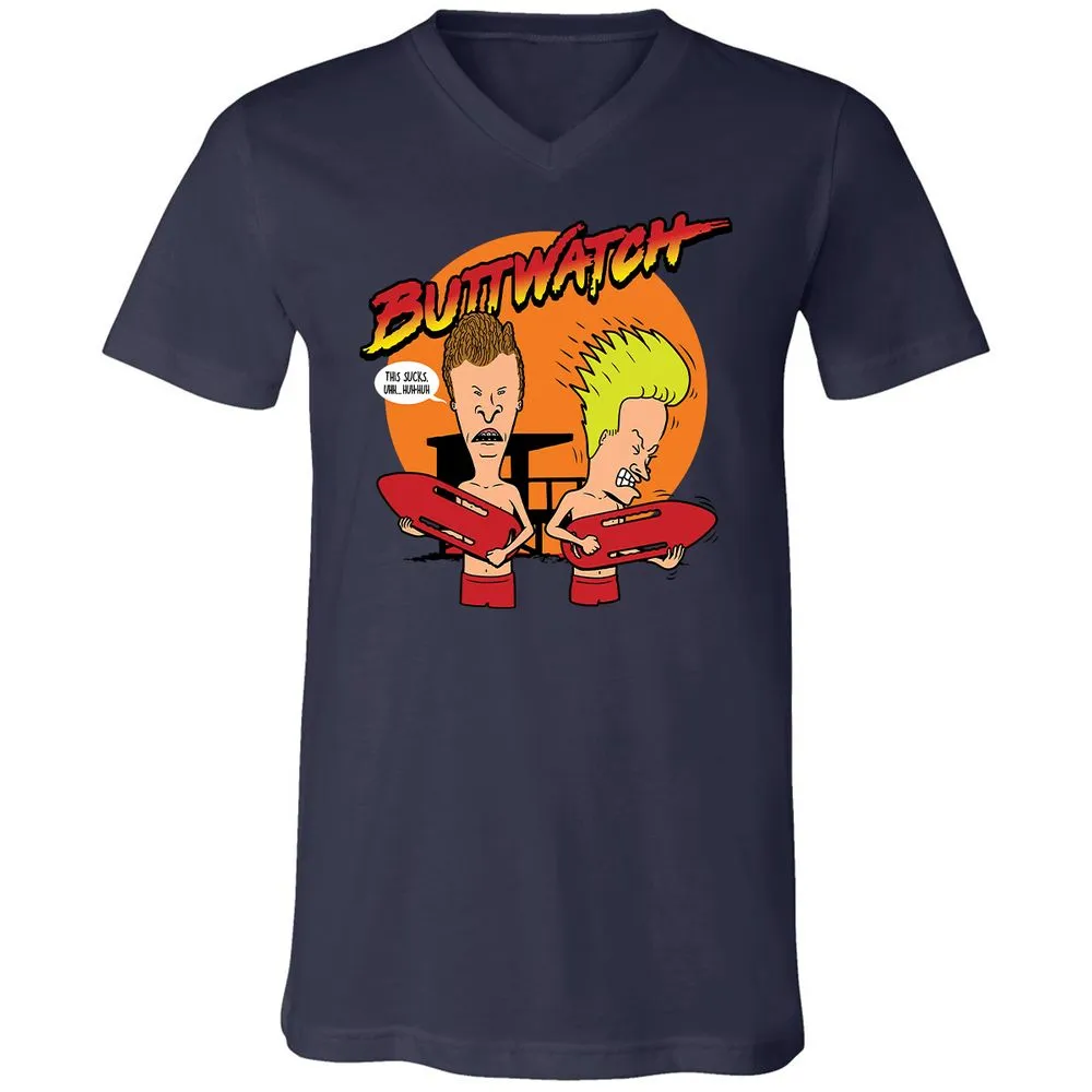 Unisex V-Neck T-Shirt - MZ2D34U5 - Navy - 2