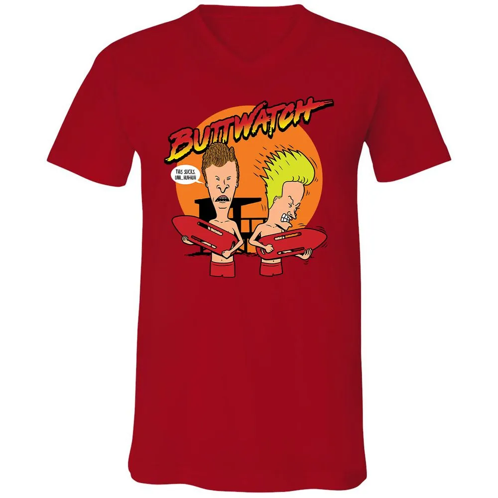 Unisex V-Neck T-Shirt - MZ2D34U5 - Red - 3