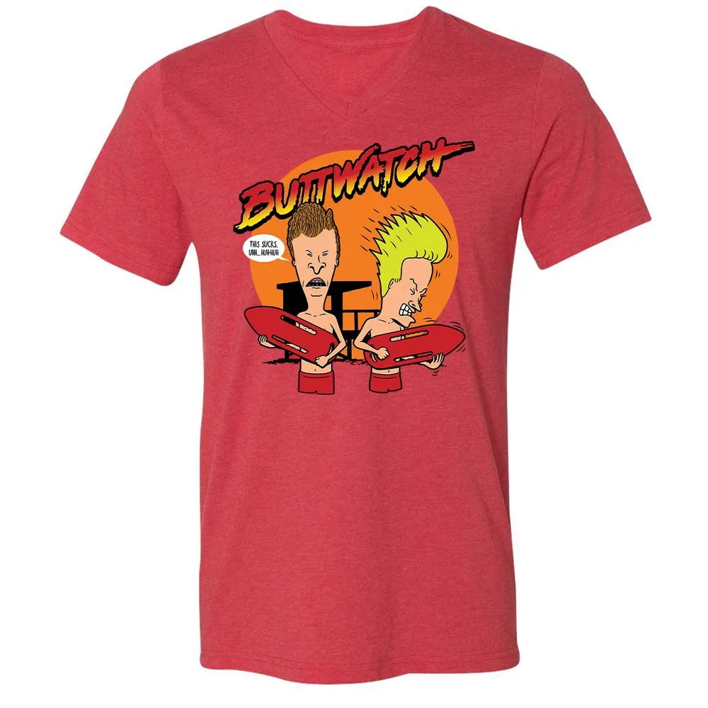 Unisex V-Neck T-Shirt - MZ2D34U5 - Heather Red - 16