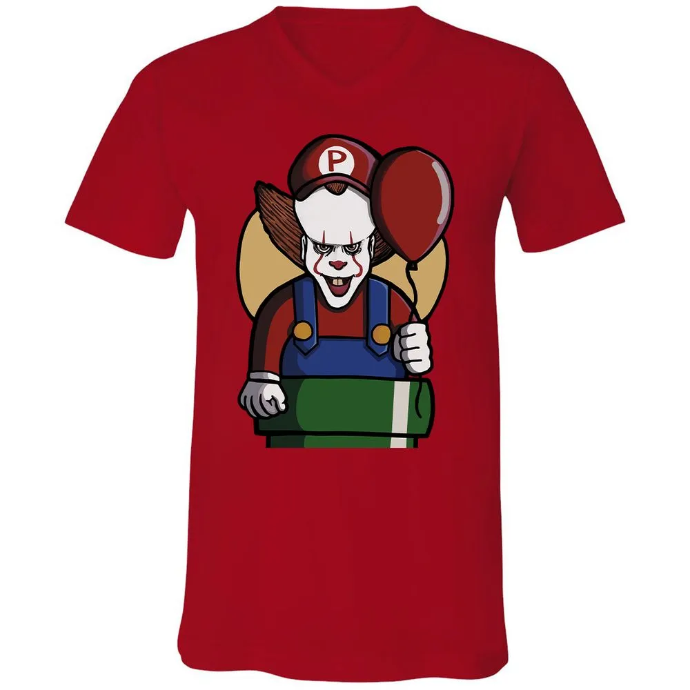 Unisex V-Neck T-Shirt - 1C2U4VSR - Red - 3