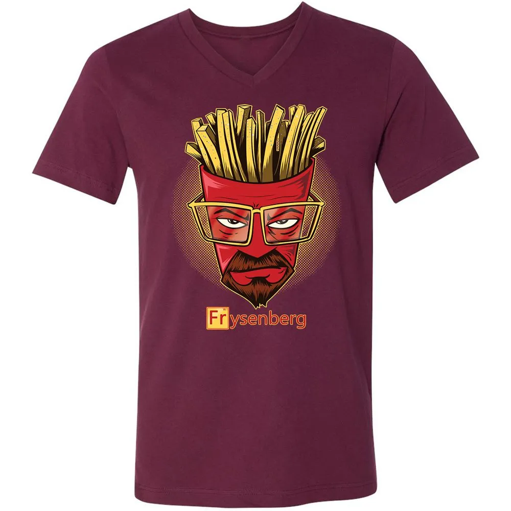 Unisex V-Neck T-Shirt - 5U11GV9D - Maroon - 6