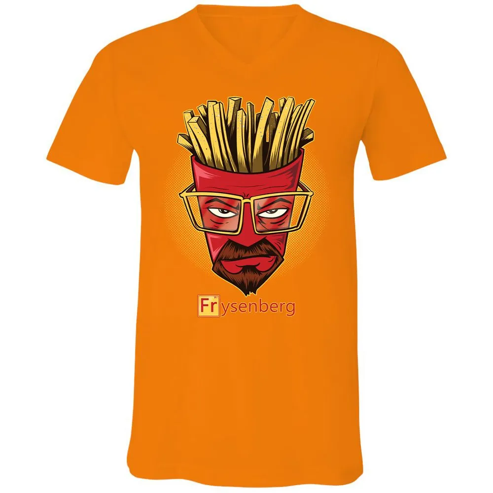 Unisex V-Neck T-Shirt - 5U11GV9D - Orange - 11